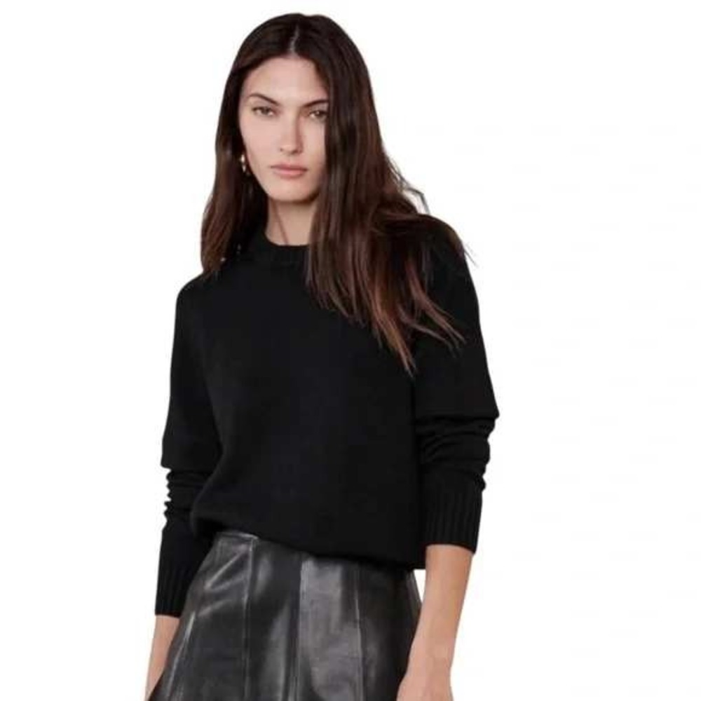 Banana Republic Black Crew Neck‎ Long Sleeve Knit Sweater Pullover Size L